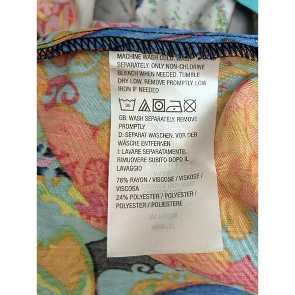 Attitudes by Renee Multicolor Long Sleeve Button Down Midi Dress with Pockets - Picture 5 of 8